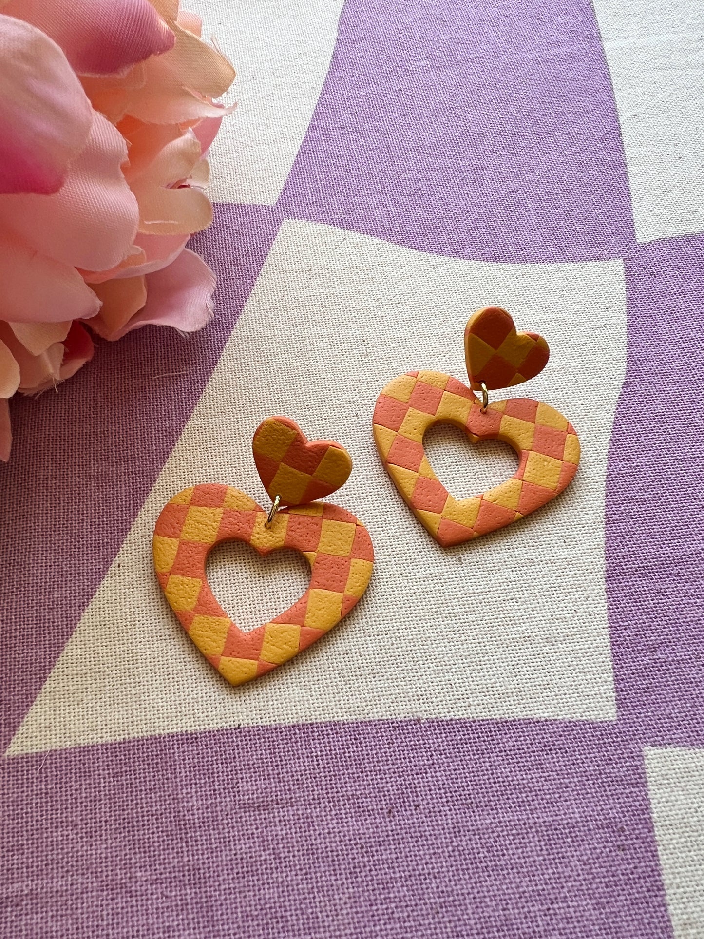 Retro Hearts-Checkerboard